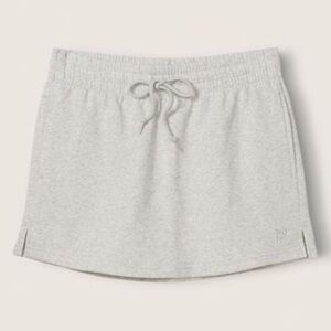 High waist fleece pull on skirt